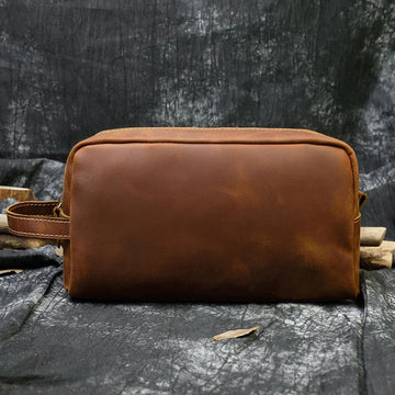 Xajzpa   Men's Genuine Leather Clutch Wallet Bag Real Leather Handbag IPad Mini Cow Leather Driver Bag Big Wallet Bag Small Tote Bag